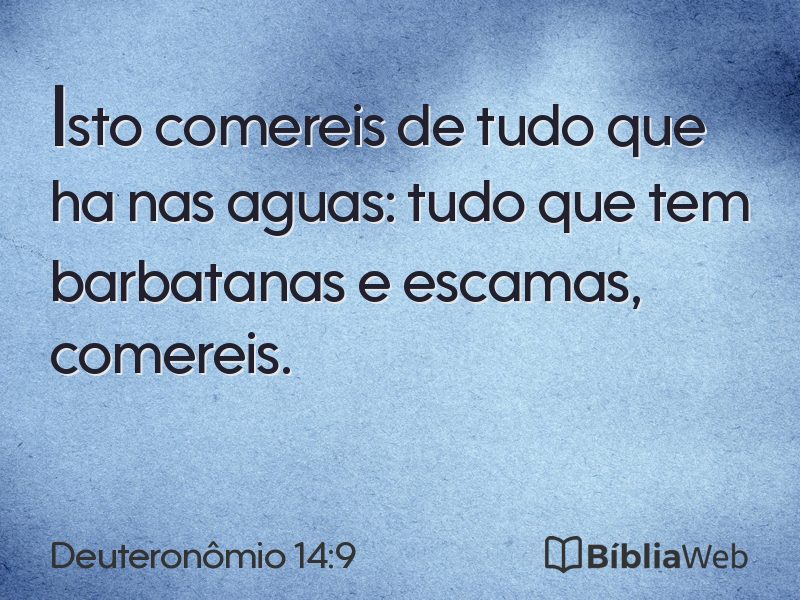 Deuteronômio 14:9 em imagem para compartilhar