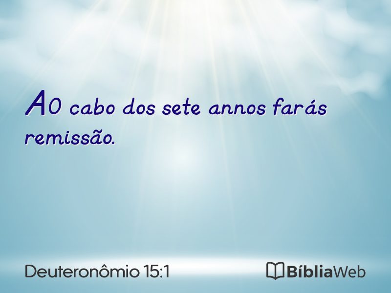 Deuteronômio 15:1 em imagem para compartilhar