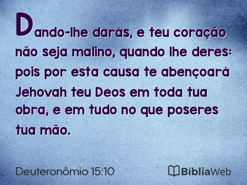 Deuteronômio 15:10 em imagem para compartilhar