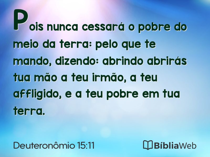 Deuteronômio 15:11 em imagem para compartilhar