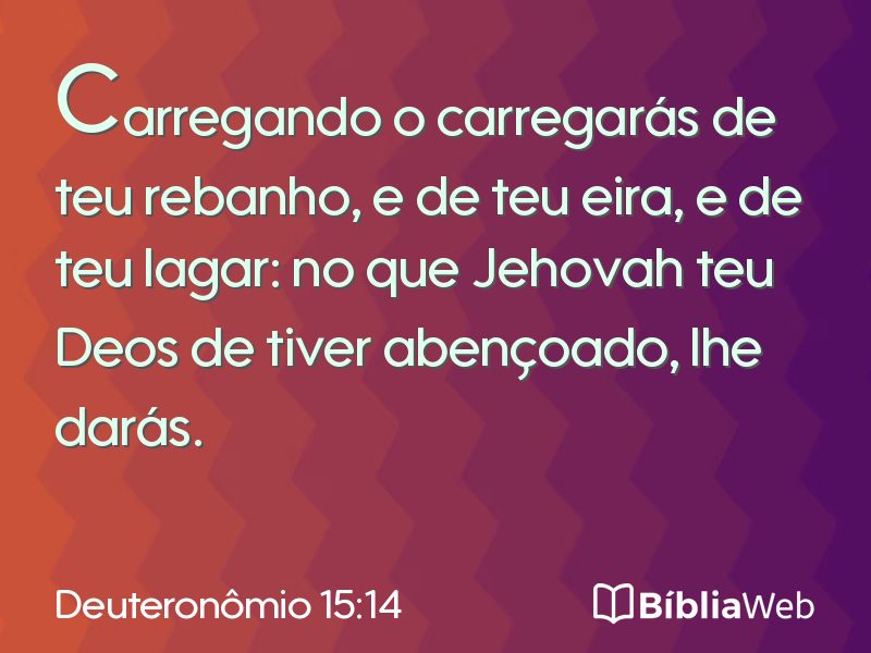 Deuteronômio 15:14 em imagem para compartilhar