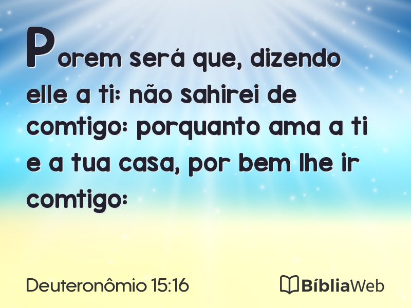 Deuteronômio 15:16 em imagem para compartilhar