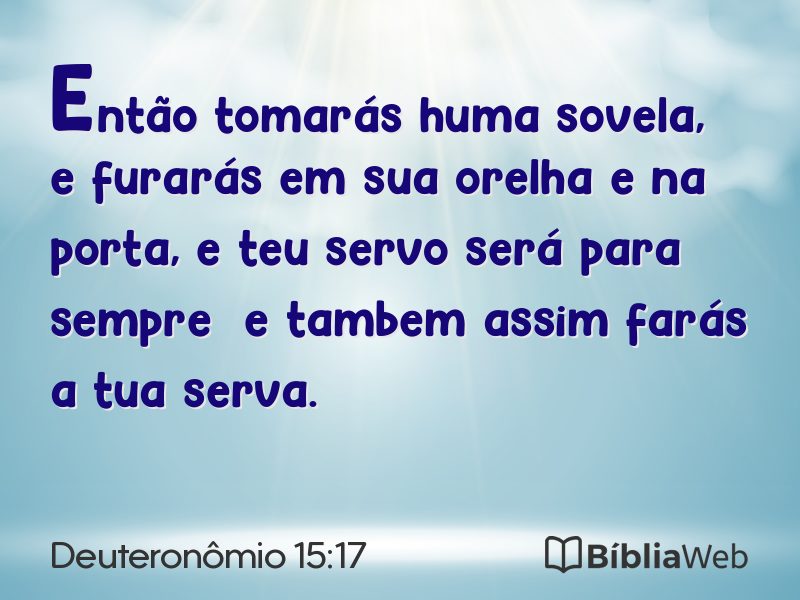Deuteronômio 15:17 em imagem para compartilhar