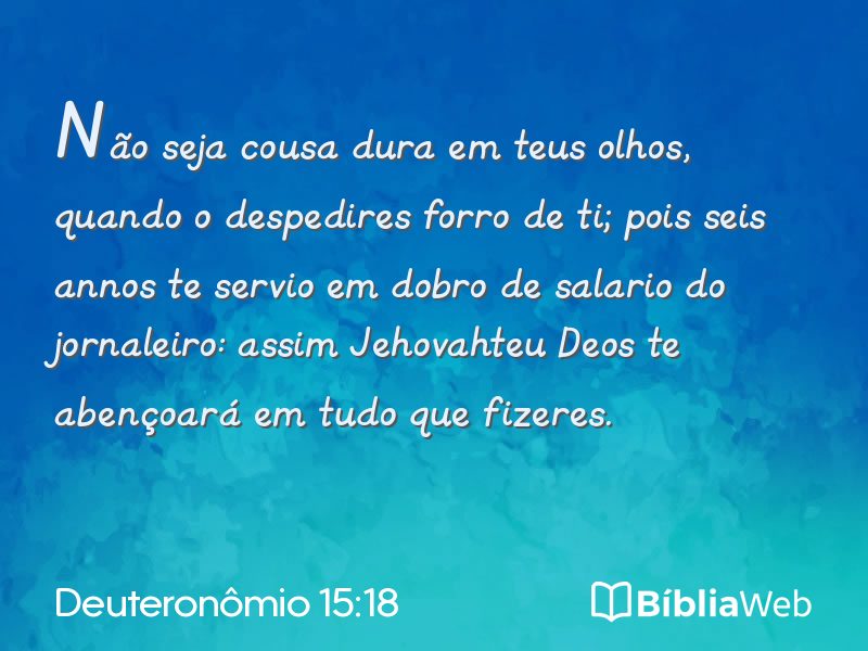 Deuteronômio 15:18 em imagem para compartilhar