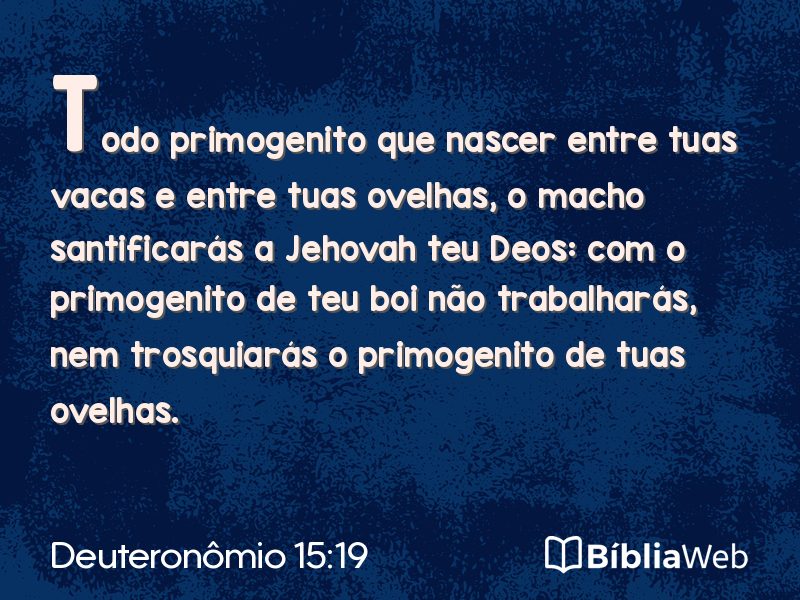 Deuteronômio 15:19 em imagem para compartilhar