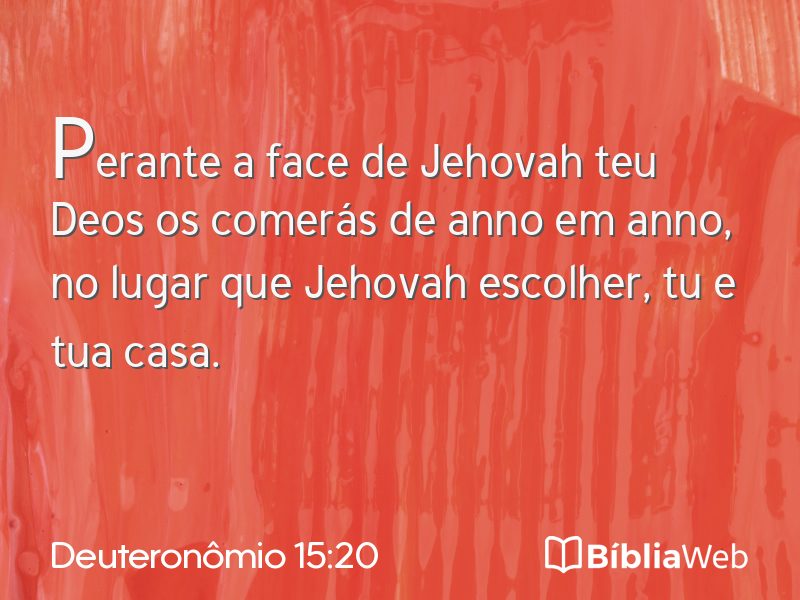 Deuteronômio 15:20 em imagem para compartilhar