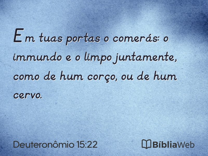 Deuteronômio 15:22 em imagem para compartilhar