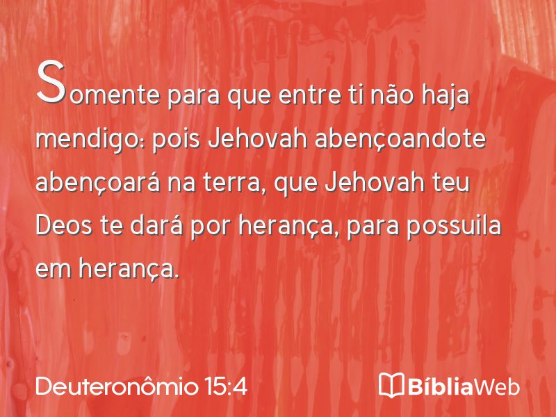 Deuteronômio 15:4 em imagem para compartilhar