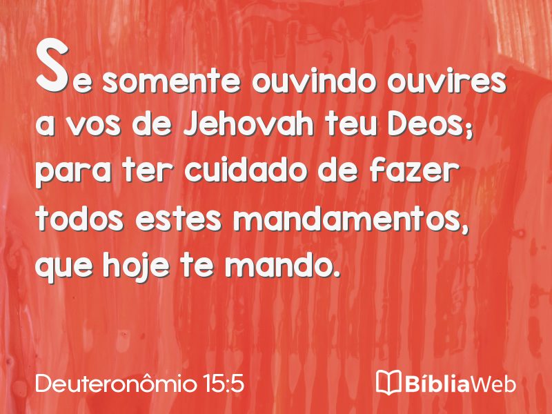Deuteronômio 15:5 em imagem para compartilhar