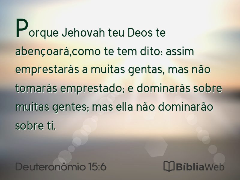 Deuteronômio 15:6 em imagem para compartilhar
