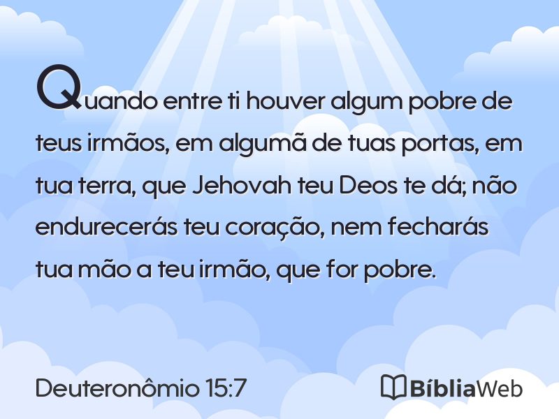 Deuteronômio 15:7 em imagem para compartilhar