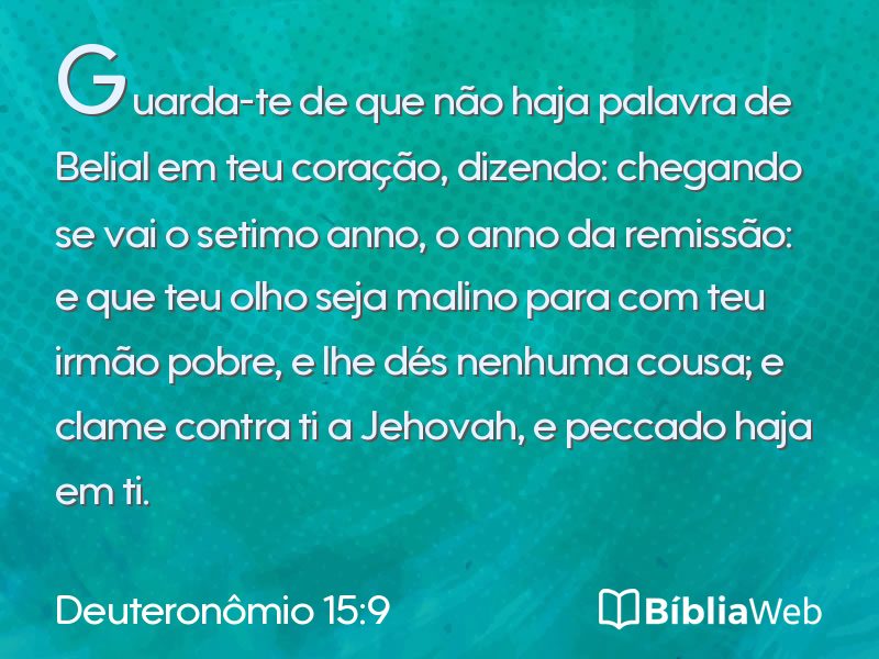 Deuteronômio 15:9 em imagem para compartilhar