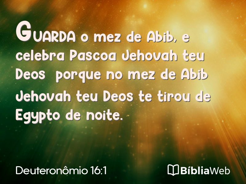 Deuteronômio 16:1 em imagem para compartilhar