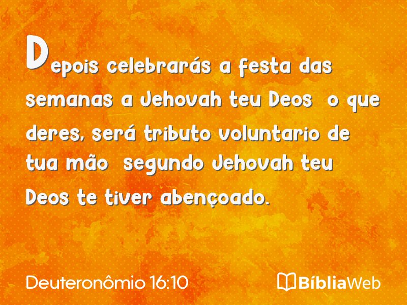 Deuteronômio 16:10 em imagem para compartilhar