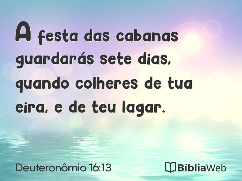 Deuteronômio 16:13 em imagem para compartilhar
