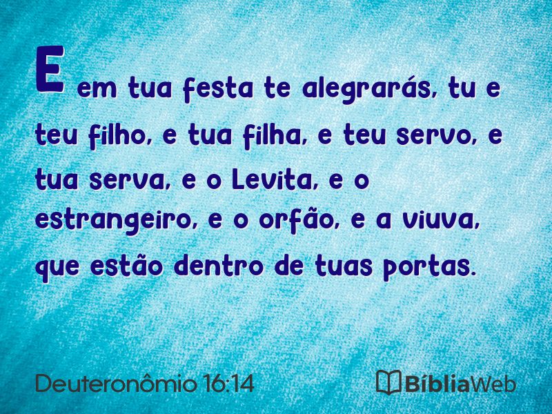 Deuteronômio 16:14 em imagem para compartilhar