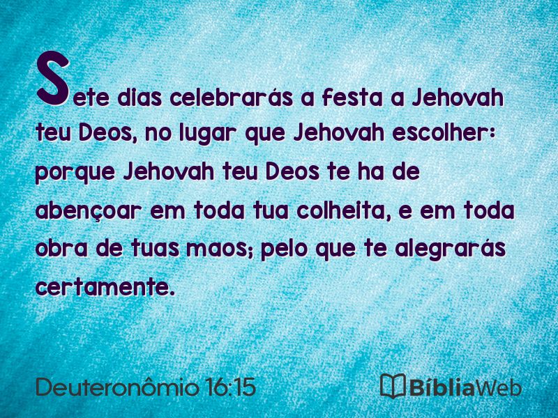 Deuteronômio 16:15 em imagem para compartilhar