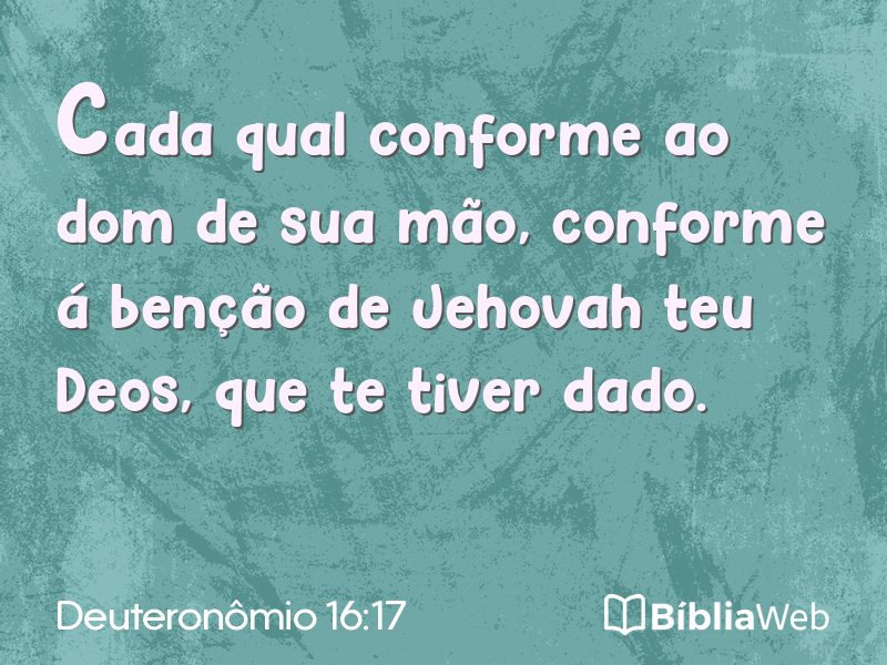 Deuteronômio 16:17 em imagem para compartilhar