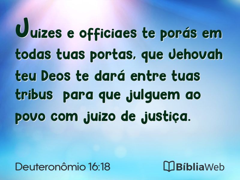 Deuteronômio 16:18 em imagem para compartilhar