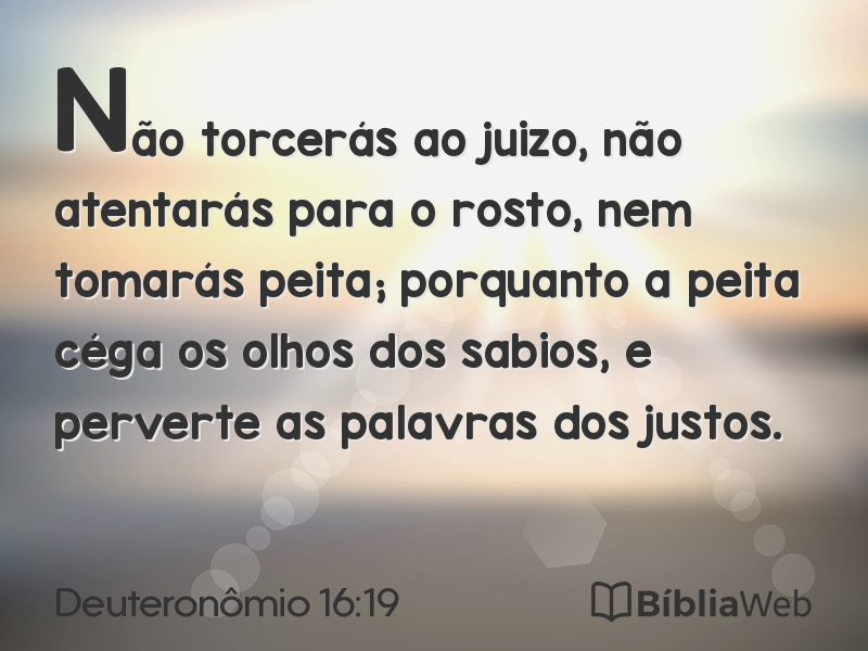 Deuteronômio 16:19 em imagem para compartilhar