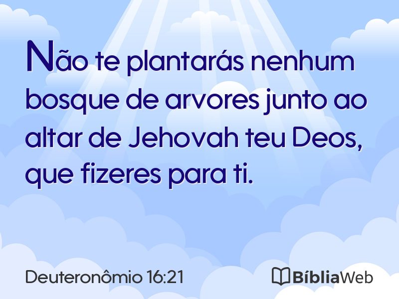 Deuteronômio 16:21 em imagem para compartilhar