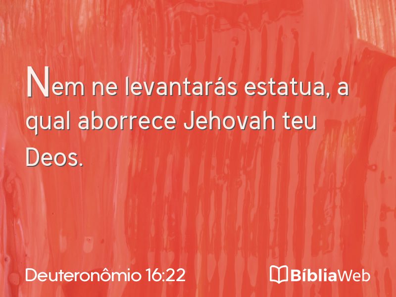 Deuteronômio 16:22 em imagem para compartilhar