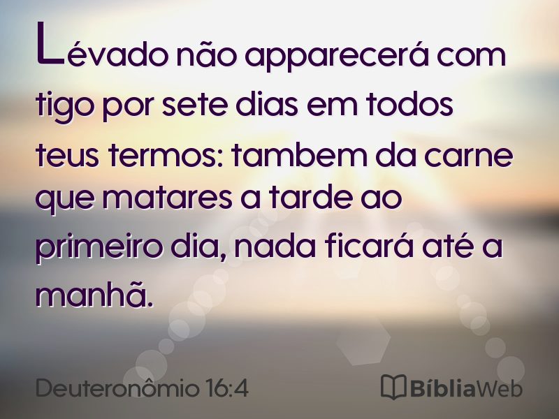 Deuteronômio 16:4 em imagem para compartilhar