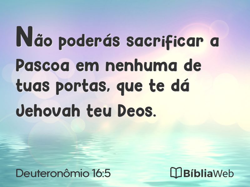 Deuteronômio 16:5 em imagem para compartilhar
