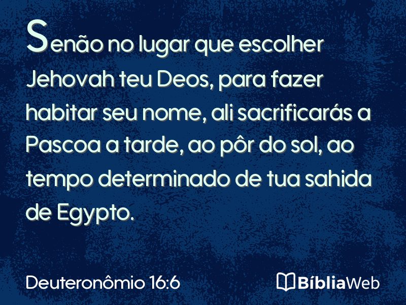 Deuteronômio 16:6 em imagem para compartilhar