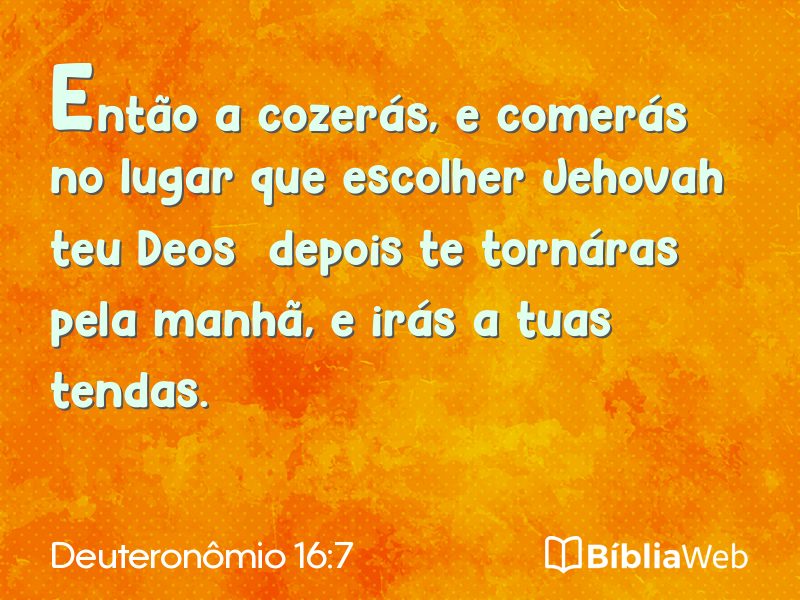Deuteronômio 16:7 em imagem para compartilhar