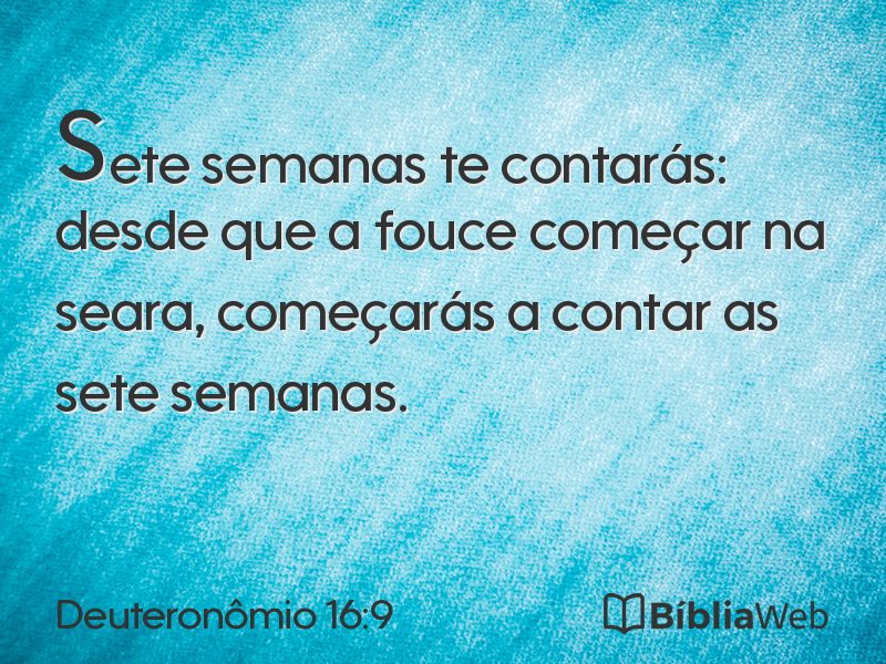 Deuteronômio 16:9 em imagem para compartilhar