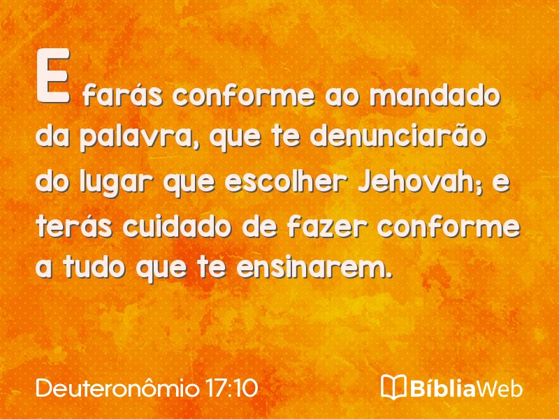 Deuteronômio 17:10 em imagem para compartilhar