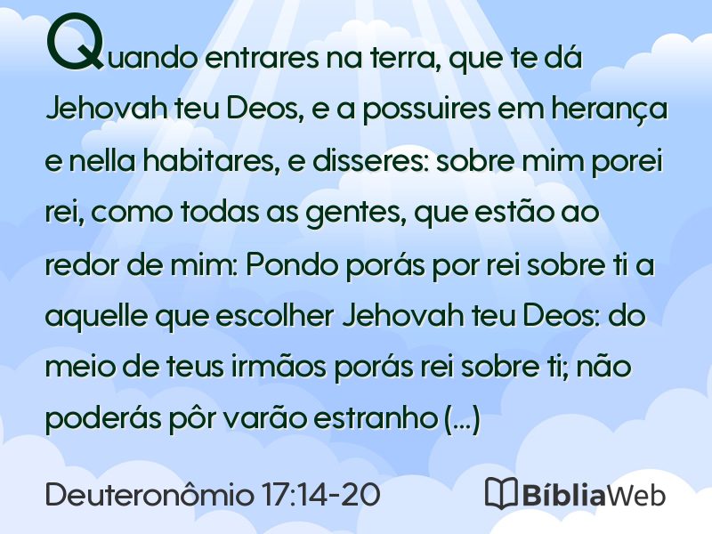 Deuteronômio 17:14-20 em imagem para compartilhar