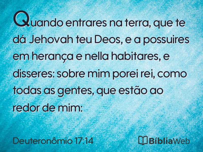 Deuteronômio 17:14 em imagem para compartilhar