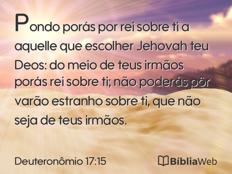 Deuteronômio 17:15 em imagem para compartilhar