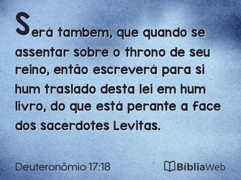 Deuteronômio 17:18 em imagem para compartilhar