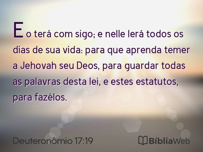 Deuteronômio 17:19 em imagem para compartilhar