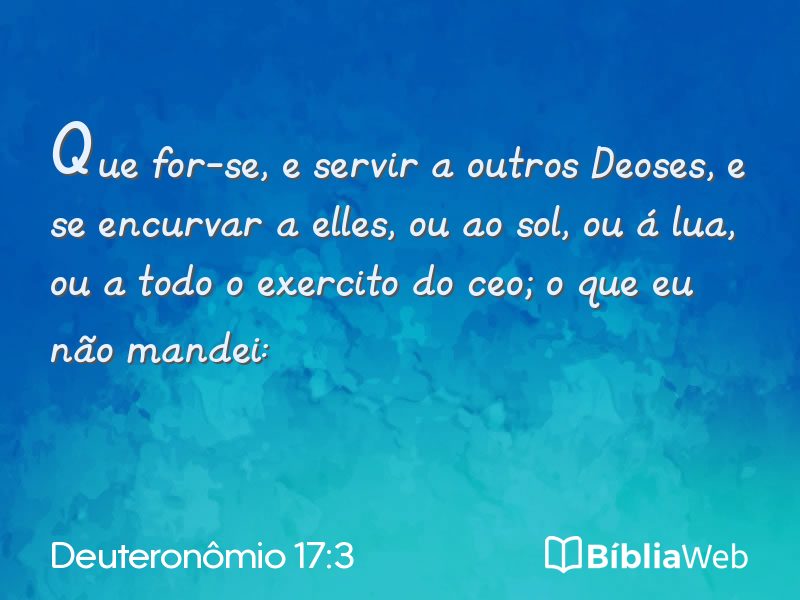 Deuteronômio 17:3 em imagem para compartilhar