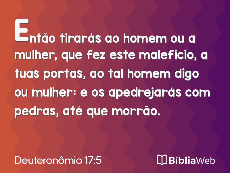 Deuteronômio 17:5 em imagem para compartilhar