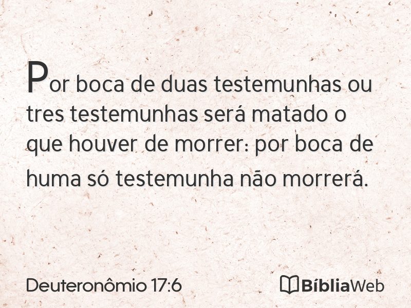 Deuteronômio 17:6 em imagem para compartilhar