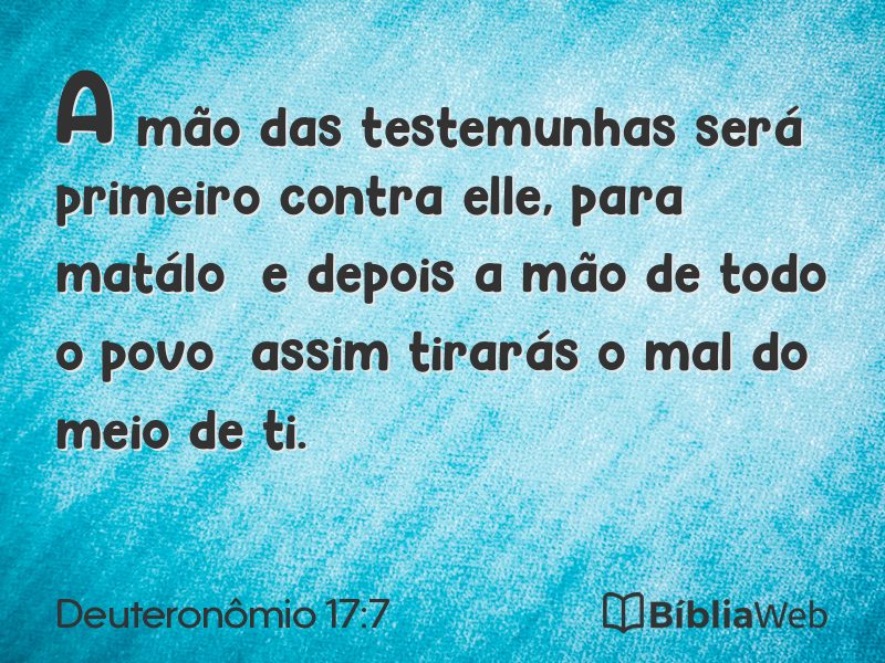 Deuteronômio 17:7 em imagem para compartilhar