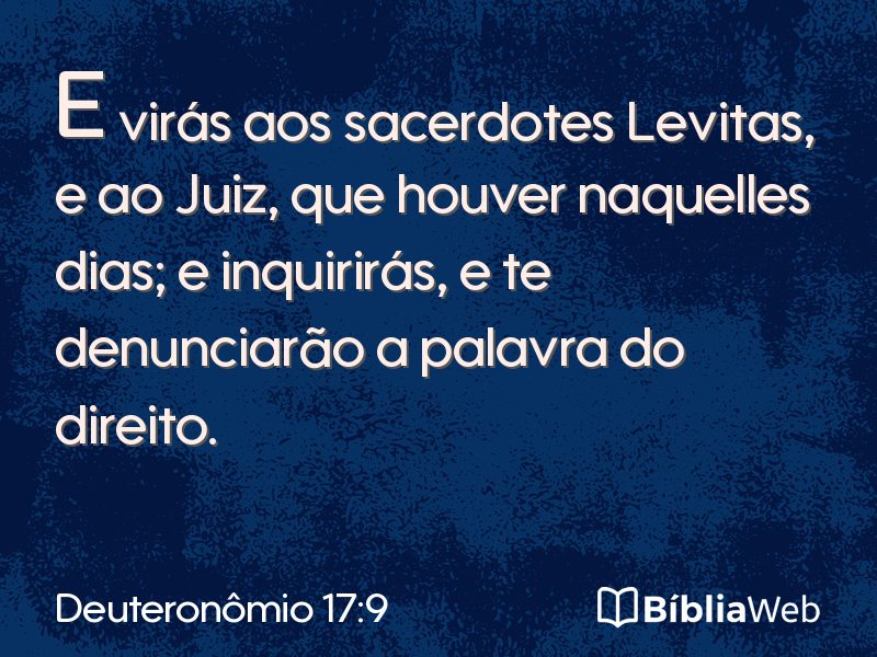 Deuteronômio 17:9 em imagem para compartilhar