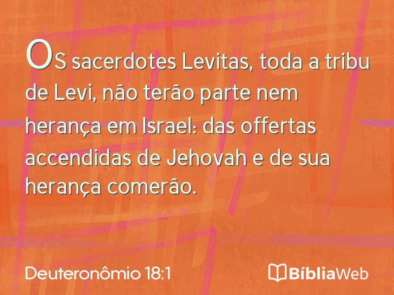 Deuteronômio 18:1 em imagem para compartilhar