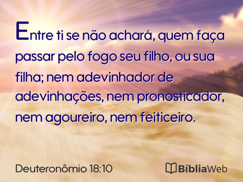 Deuteronômio 18:10 em imagem para compartilhar