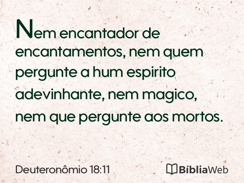 Deuteronômio 18:11 em imagem para compartilhar