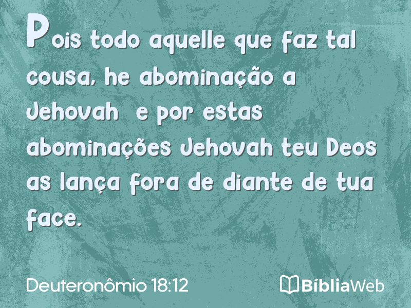 Deuteronômio 18:12 em imagem para compartilhar