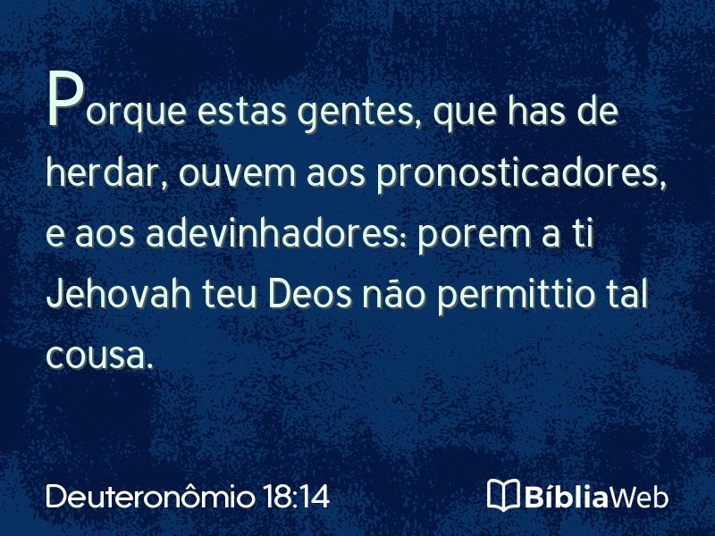 Deuteronômio 18:14 em imagem para compartilhar