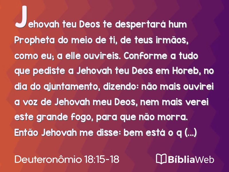 Deuteronômio 18:15-18 em imagem para compartilhar