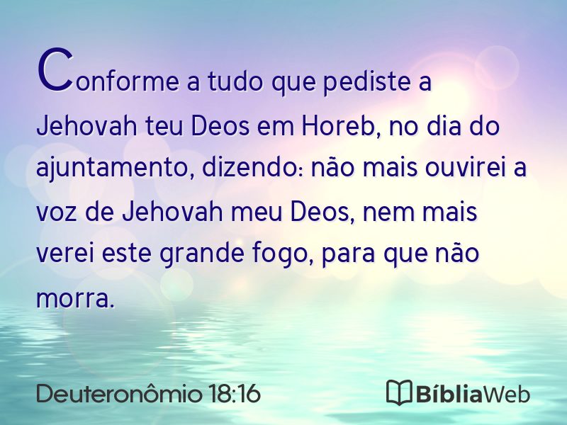 Deuteronômio 18:16 em imagem para compartilhar