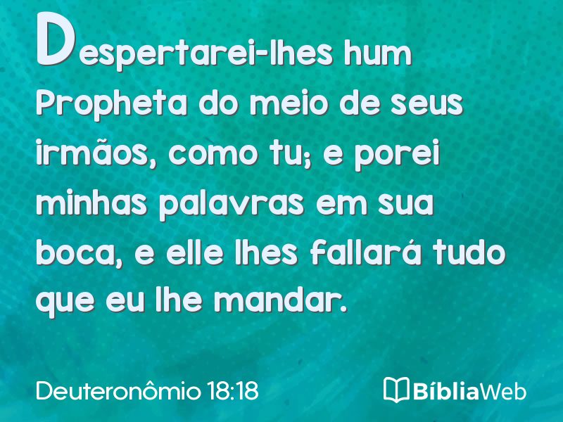 Deuteronômio 18:18 em imagem para compartilhar